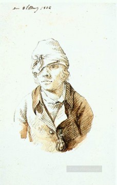 Autorretrato con gorra y protector ocular Caspar David Friedrich Pinturas al óleo
